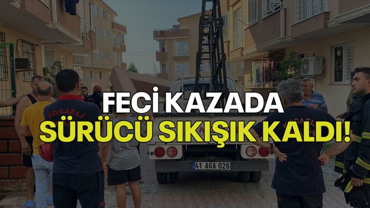 Feci kazada sürücü sıkışık kaldı!